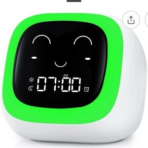 Kids training alarm clock Green and White Digital Alarm Clock